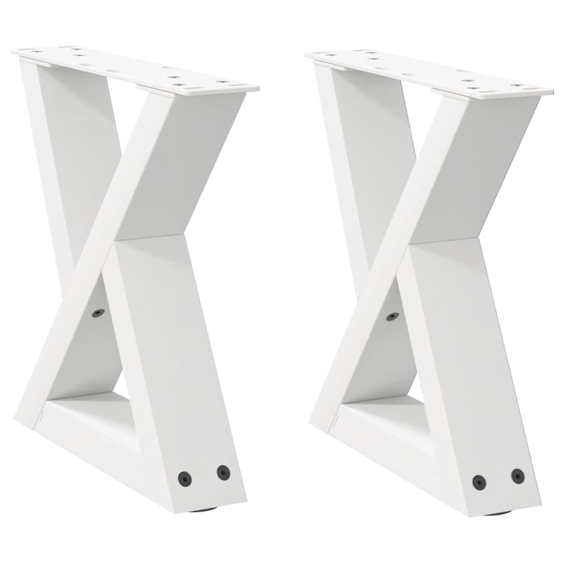 vidaXL 2 db fehér dohányzóasztal láb 40 x (30-31,3) cm acél dohányzóasztal láb