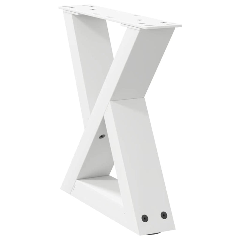 vidaXL 2 db fehér dohányzóasztal láb 40 x (30-31,3) cm acél dohányzóasztal láb