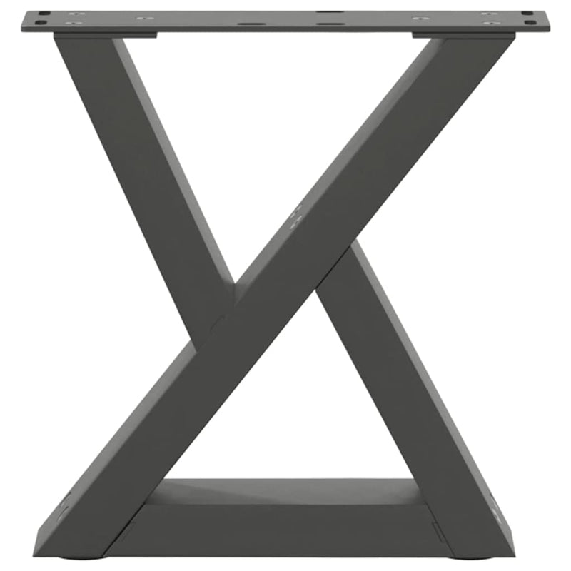 vidaXL 2 db antracitszürke acél dohányzóasztal láb 40 x (30-31,3) cm