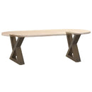 vidaXL 2 db natúr acél dohányzóasztal láb 40 x (30-31,3) cm acél