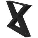 vidaXL 2 db fekete acél dohányzóasztal láb 50 x (30-31,3) cm