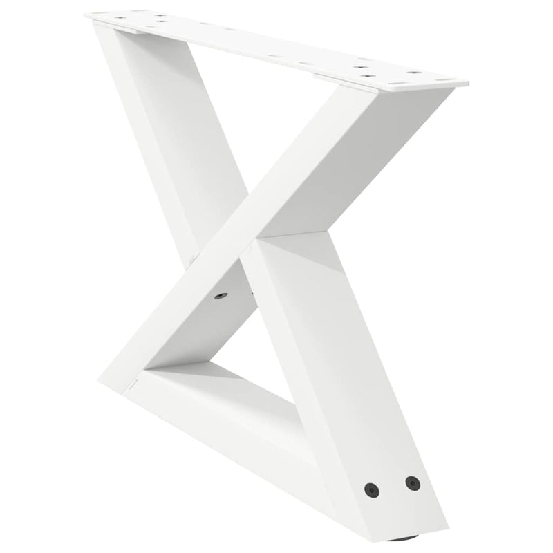 vidaXL 2 db fehér dohányzóasztal láb 50 x (30-31,3) cm acél dohányzóasztal láb