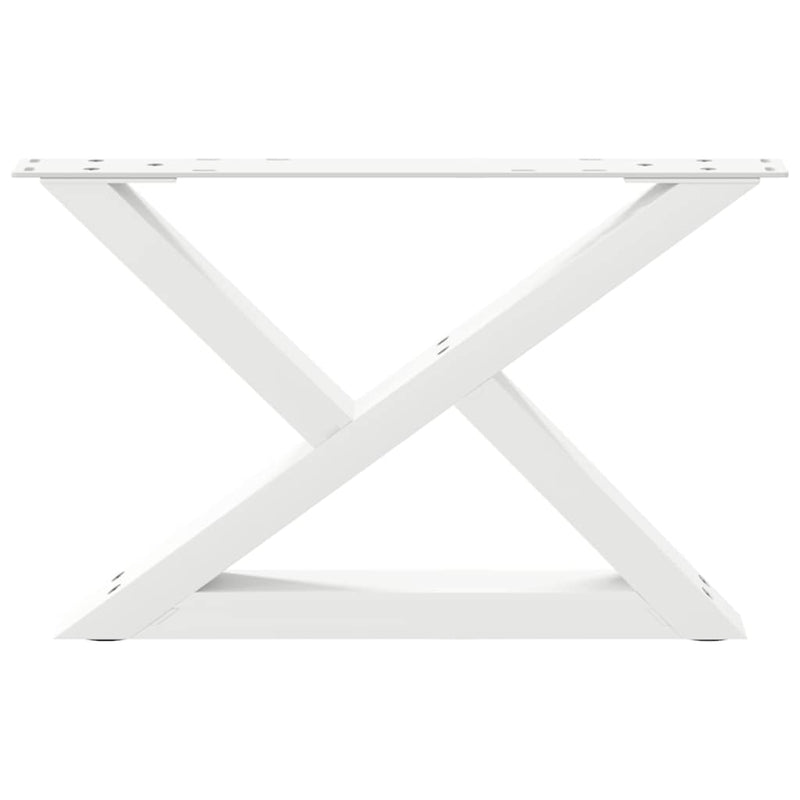 vidaXL 2 db fehér dohányzóasztal láb 50 x (30-31,3) cm acél dohányzóasztal láb