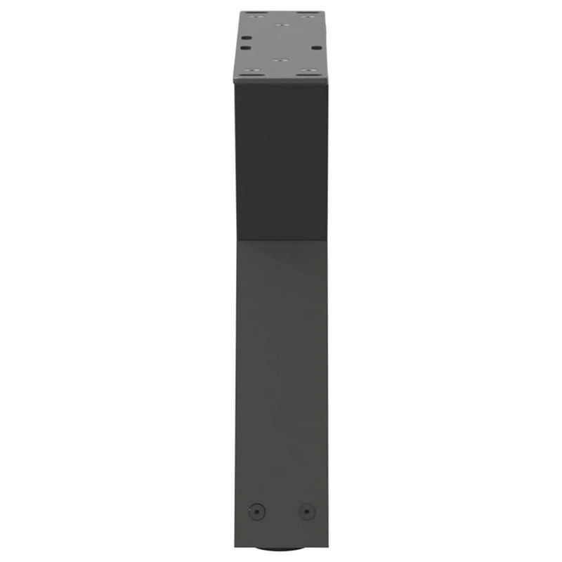 vidaXL 2 db antracitszürke acél dohányzóasztal láb 50 x (30-31,3) cm