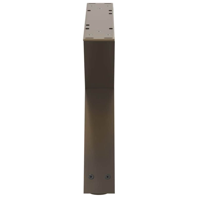 vidaXL 2 db natúr acél dohányzóasztal láb 50 x (30-31,3) cm acél