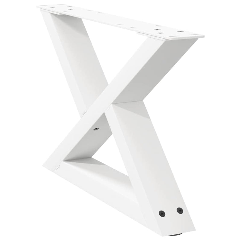 vidaXL 2 db fehér dohányzóasztal láb 60 x (30-31,3) cm acél dohányzóasztal láb