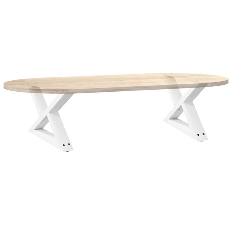 vidaXL 2 db fehér dohányzóasztal láb 60 x (30-31,3) cm acél dohányzóasztal láb