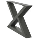 vidaXL 2 db antracitszürke acél dohányzóasztal láb 60 x (30-31,3) cm