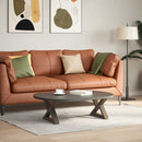 vidaXL 2 db natúr acél dohányzóasztal láb 60 x (30-31,3) cm acél