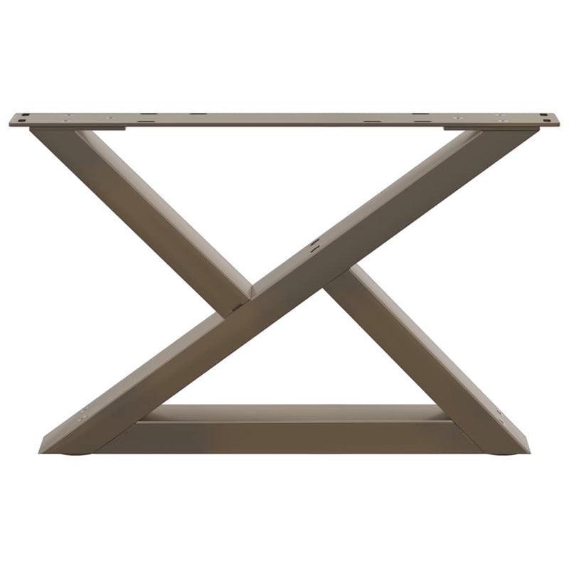 vidaXL 2 db natúr acél dohányzóasztal láb 60 x (30-31,3) cm acél
