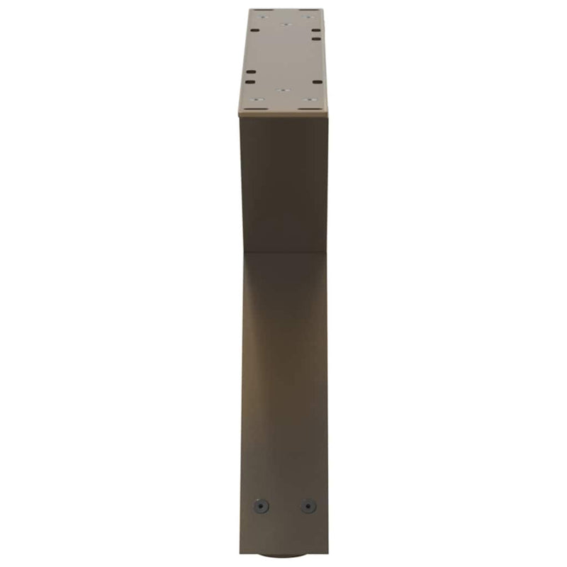 vidaXL 2 db natúr acél dohányzóasztal láb 60 x (30-31,3) cm acél