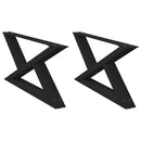 vidaXL 2 db fekete acél dohányzóasztal láb 70 x (30-31,3) cm