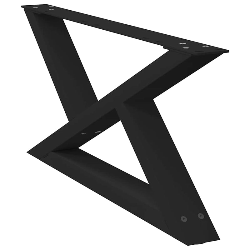 vidaXL 2 db fekete acél dohányzóasztal láb 70 x (30-31,3) cm