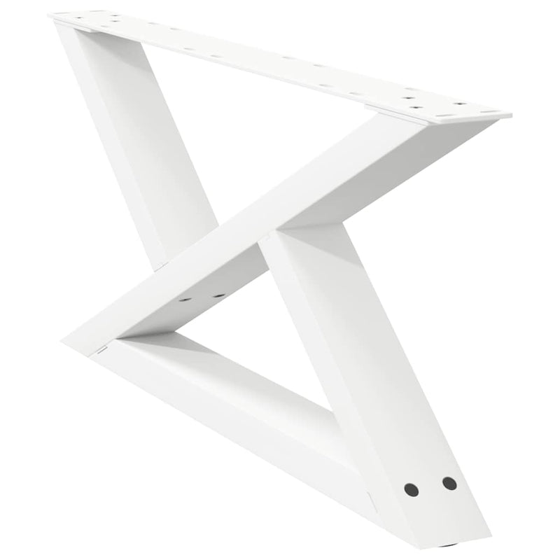 vidaXL 2 db fehér dohányzóasztal láb 70 x (30-31,3) cm acél dohányzóasztal láb