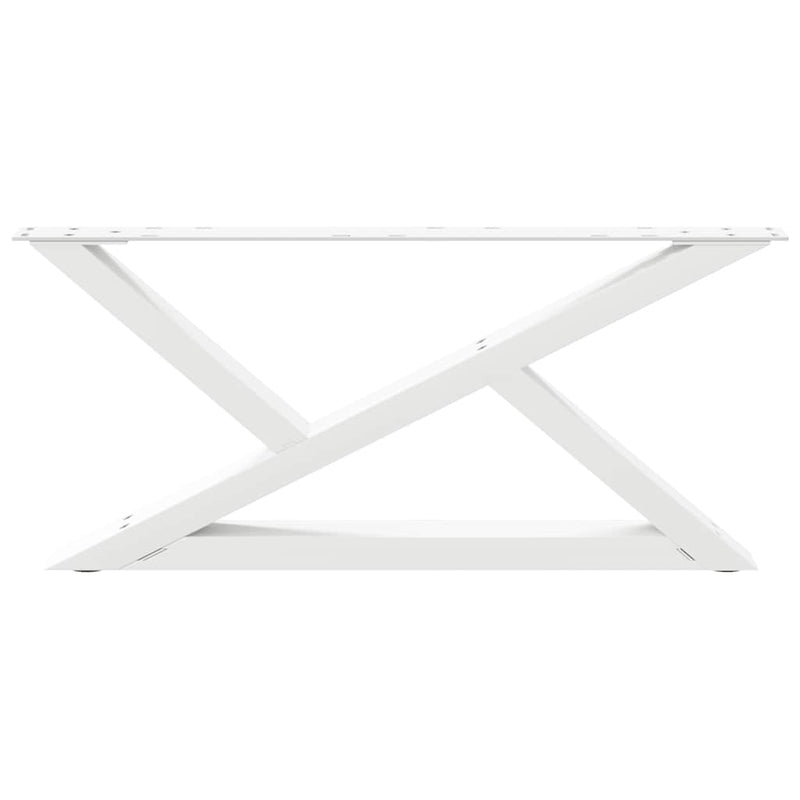 vidaXL 2 db fehér dohányzóasztal láb 70 x (30-31,3) cm acél dohányzóasztal láb