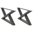 vidaXL 2 db antracitszürke acél dohányzóasztal láb 70 x (30-31,3) cm