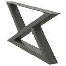 vidaXL 2 db antracitszürke acél dohányzóasztal láb 70 x (30-31,3) cm