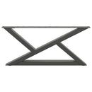 vidaXL 2 db antracitszürke acél dohányzóasztal láb 70 x (30-31,3) cm