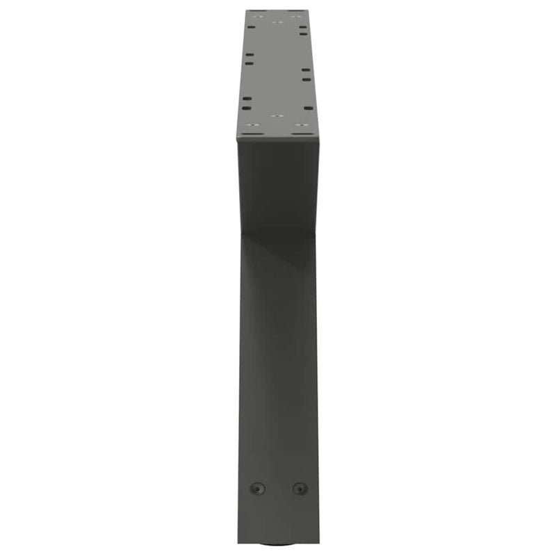 vidaXL 2 db antracitszürke acél dohányzóasztal láb 70 x (30-31,3) cm