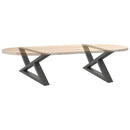 vidaXL 2 db antracitszürke acél dohányzóasztal láb 70 x (30-31,3) cm