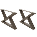 vidaXL 2 db natúr acél dohányzóasztal láb 70 x (30-31,3) cm acél