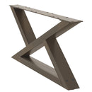 vidaXL 2 db natúr acél dohányzóasztal láb 70 x (30-31,3) cm acél