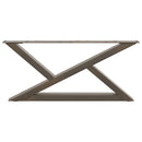 vidaXL 2 db natúr acél dohányzóasztal láb 70 x (30-31,3) cm acél