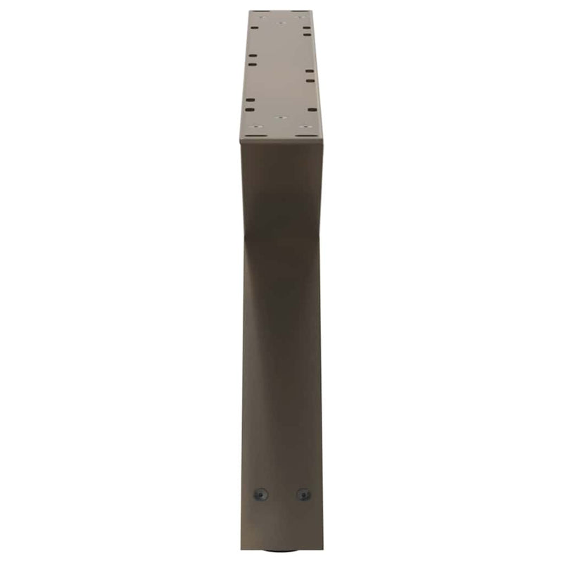vidaXL 2 db natúr acél dohányzóasztal láb 70 x (30-31,3) cm acél