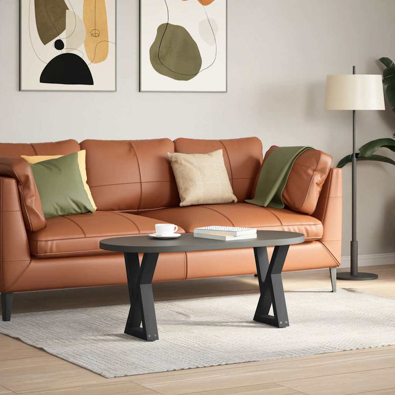 vidaXL 2 db fekete acél dohányzóasztal láb 28 x (42-43,3) cm