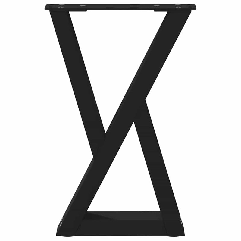 vidaXL 2 db fekete acél dohányzóasztal láb 28 x (42-43,3) cm