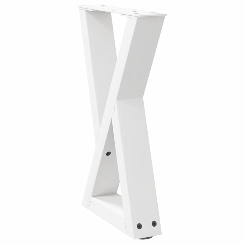 vidaXL 2 db fehér dohányzóasztal láb 28 x (42-43,3) cm acél dohányzóasztal láb