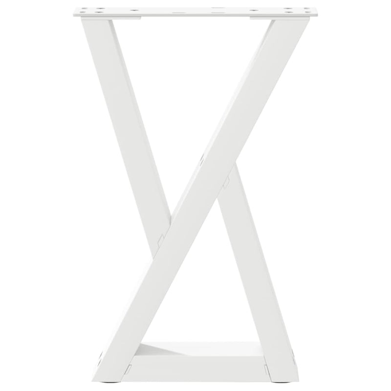 vidaXL 2 db fehér dohányzóasztal láb 28 x (42-43,3) cm acél dohányzóasztal láb