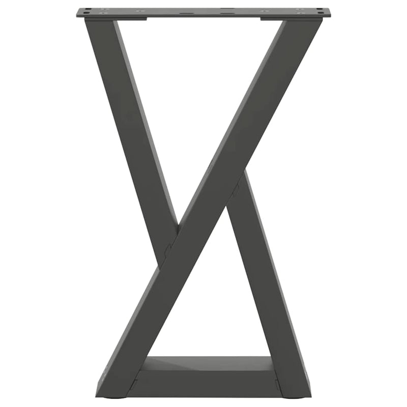 vidaXL 2 db antracitszürke acél dohányzóasztal láb 28 x (42-43,3) cm