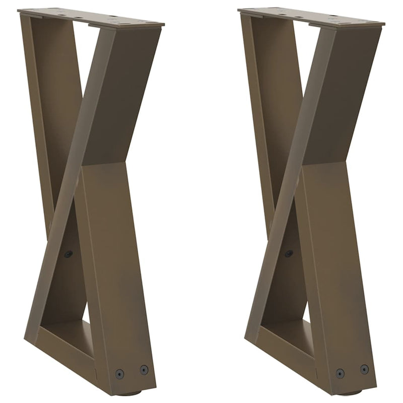 vidaXL 2 db natúr acél dohányzóasztal láb 28 x (42-43,3) cm acél