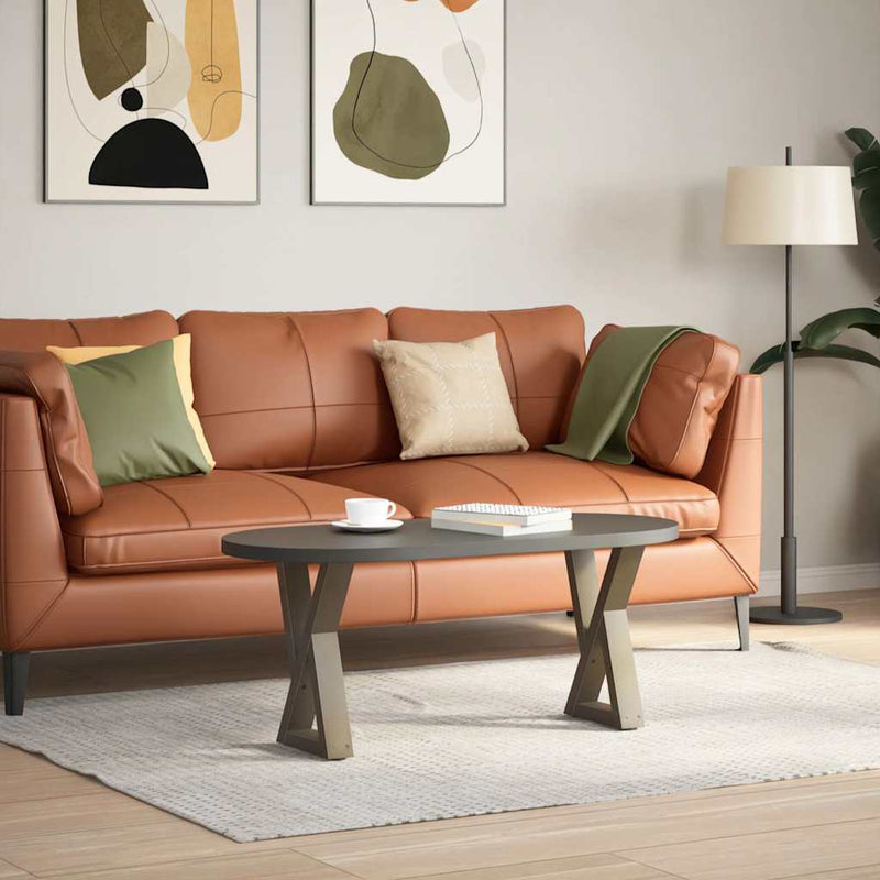 vidaXL 2 db natúr acél dohányzóasztal láb 28 x (42-43,3) cm acél