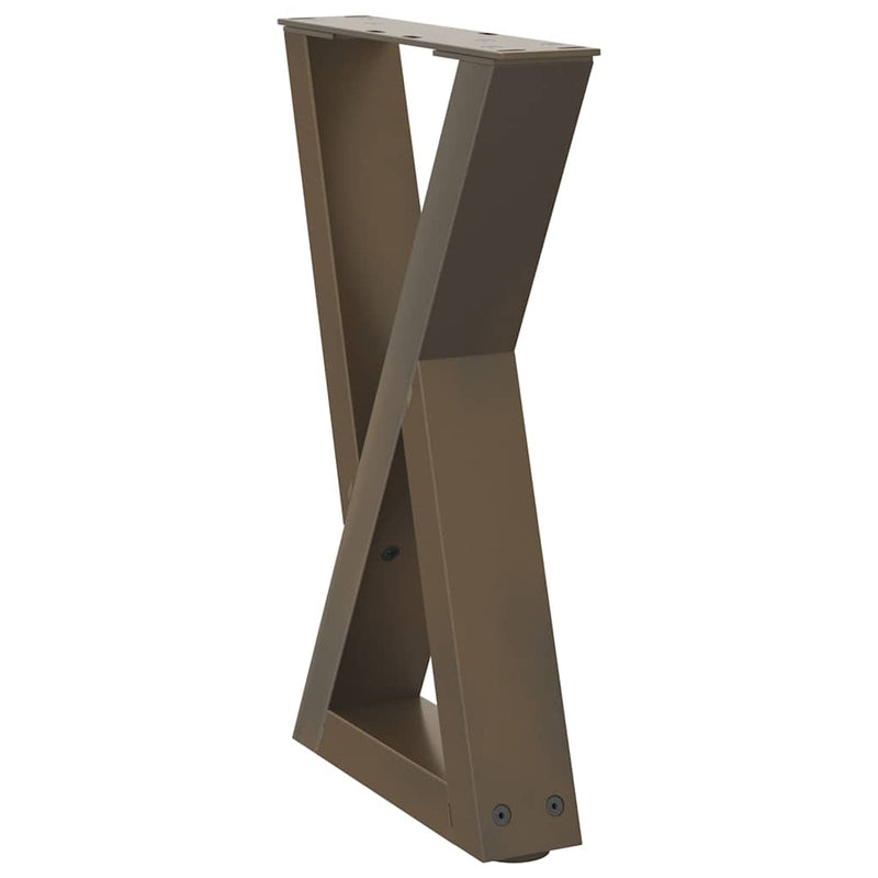 vidaXL 2 db natúr acél dohányzóasztal láb 28 x (42-43,3) cm acél