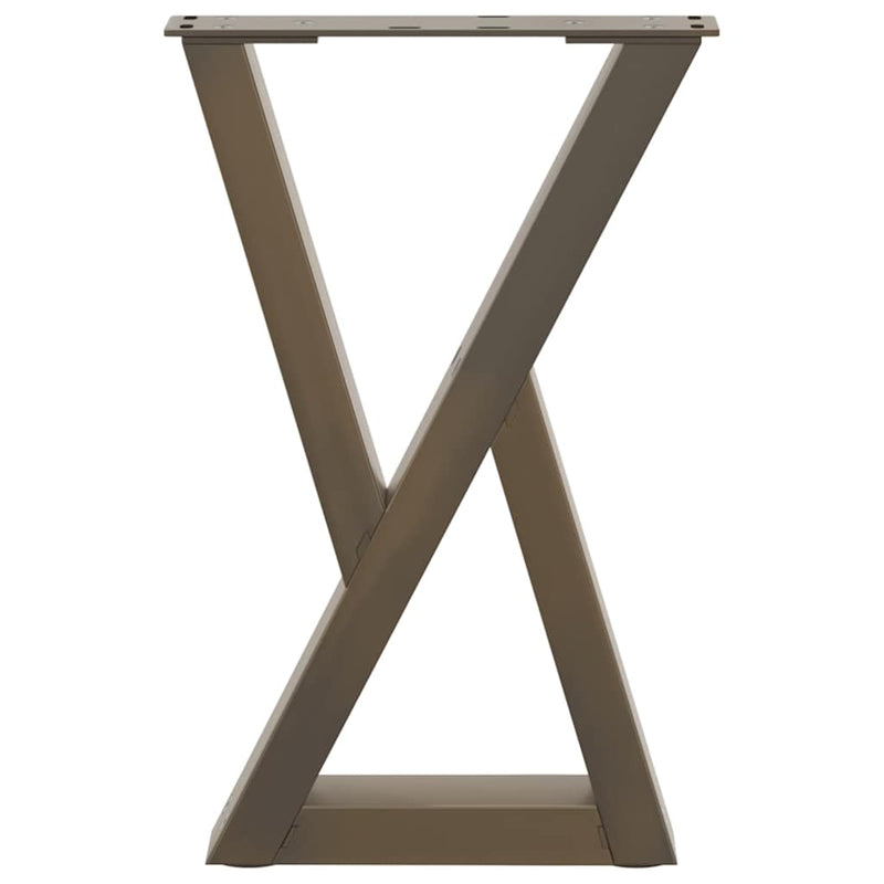 vidaXL 2 db natúr acél dohányzóasztal láb 28 x (42-43,3) cm acél