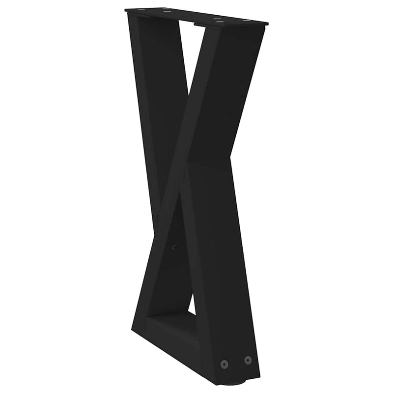 vidaXL 2 db fekete acél dohányzóasztal láb 38 x (42-43,3) cm