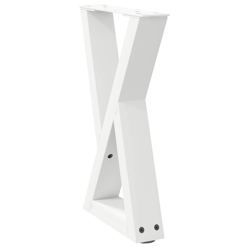 vidaXL 2 db fehér dohányzóasztal láb 38 x (42-43,3) cm acél dohányzóasztal láb