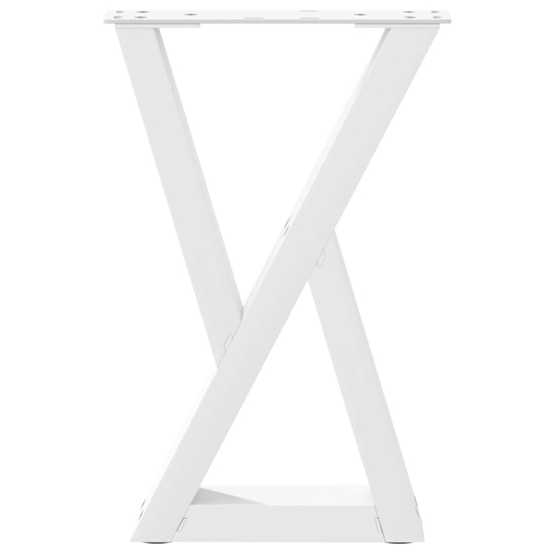 vidaXL 2 db fehér dohányzóasztal láb 38 x (42-43,3) cm acél dohányzóasztal láb