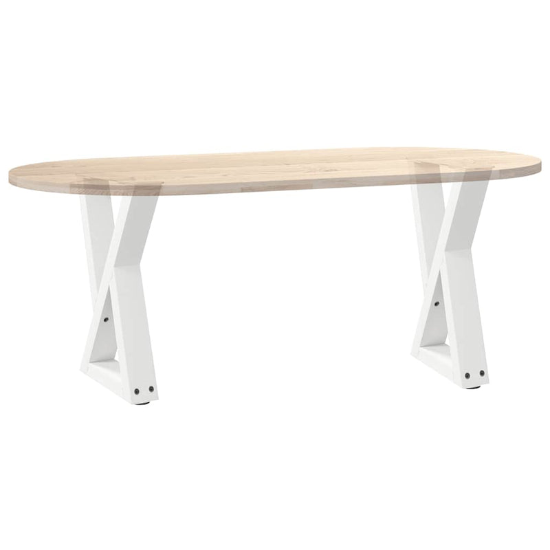 vidaXL 2 db fehér dohányzóasztal láb 38 x (42-43,3) cm acél dohányzóasztal láb