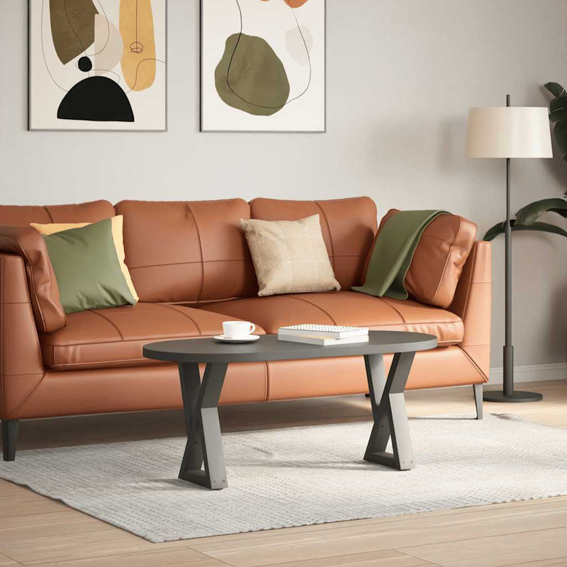 vidaXL 2 db antracitszürke acél dohányzóasztal láb 38x(42-43,3) cm