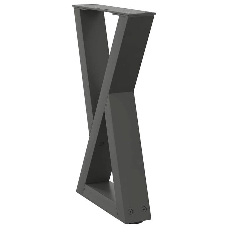 vidaXL 2 db antracitszürke acél dohányzóasztal láb 38x(42-43,3) cm