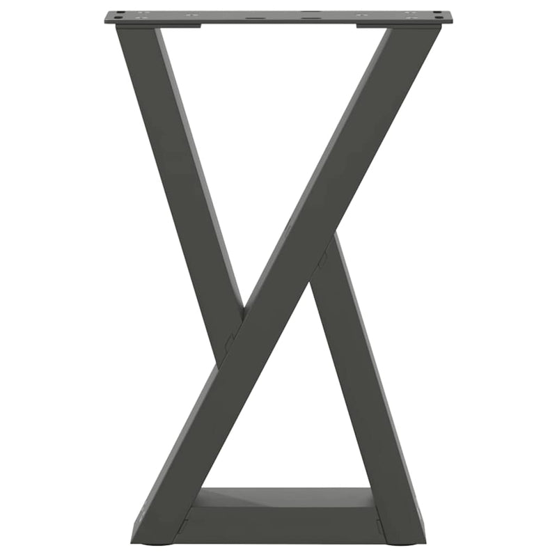 vidaXL 2 db antracitszürke acél dohányzóasztal láb 38x(42-43,3) cm