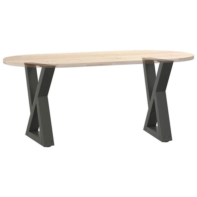 vidaXL 2 db antracitszürke acél dohányzóasztal láb 38x(42-43,3) cm