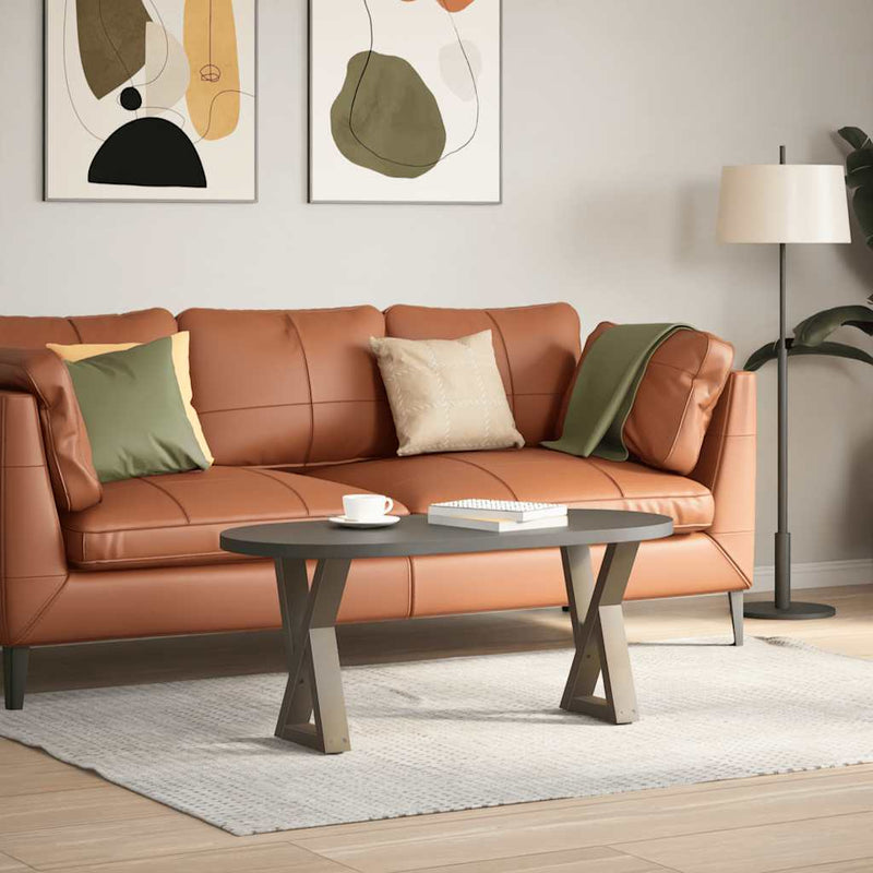 vidaXL 2 db natúr acél dohányzóasztal láb 38x(42-43,3) cm acél