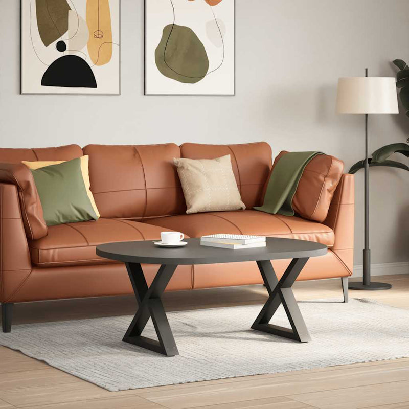 vidaXL 2 db antracitszürke acél dohányzóasztal láb 50 x (42-43,3) cm
