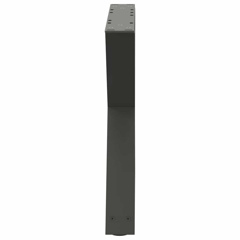 vidaXL 2 db antracitszürke acél dohányzóasztal láb 50 x (42-43,3) cm
