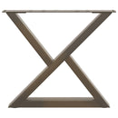 vidaXL 2 db natúr acél dohányzóasztal láb 50 x (42-43,3) cm acél