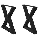 vidaXL 2 db fekete acél dohányzóasztal láb 60 x (42-43,3) cm